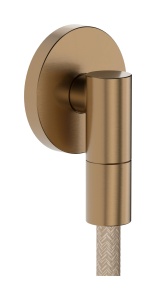 Conector de dus hansgrohe FixFit Fine S, bronz periat, cu sistem anti-reflux