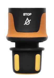Conector furtun Fiskars STOP 1027078 SoftGrip O 9 mm NegruPortocaliuGalben