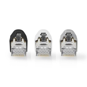 Conector RJ45 Nedis CCBW89390GY pentru cablu CAT7 FTP, 10 bucati, culoare gri - Img 3