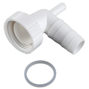 Conector Sifon Xavax pentru Ablaufschlauch, 20mm si 8mm, Alb - Img 2