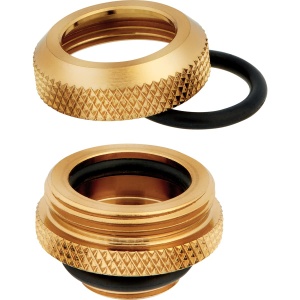 Conectori Corsair Hydro X XF Hardline 14mm OD, 4 bucati, Gold, cu design dublu O-Ring - Img 2