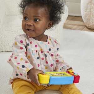 Consola de jocuri Fisher-Price HNL52 cu lumini, sunete si melodii, pentru dezvoltarea motricitatii - Img 2