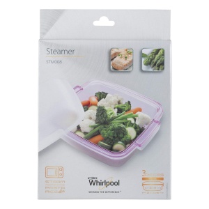 Container pentru aburire Whirlpool STM008, 24 x 20 cm, pentru microunde