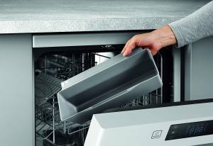 Contenitor pentru resturi organice Metaltex, 35x16x13 cm, cu rascador, gri - Img 5