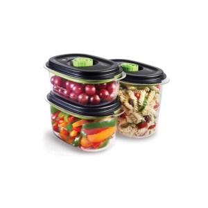 Contenitor vacuum pentru alimente FoodSaver, 700 ml, BPA-free, set 3 bucati