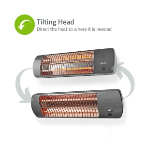 Convector electric Nedis Wandheizung, 1200 W, pentru baie, gri - Img 7