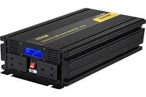 Convertor de tensiune VEVOR invertor cu unda sinusoidala modificata pura de 2000 W 12 V DC 240 AC indicatoare LED 4000 W ecran LCD 03 A 330 x 167 120  - Img 4