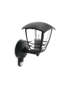 Corpuri de perete de exterior Philips Creek, priza E27, rezistente la apa, negre, IP44, rezistente la intemperii - Img 2