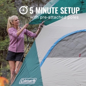Cort de camping Coleman Skydome pentru 6 persoane, rezistent la apa, 20 mai mult spatiu - Img 3