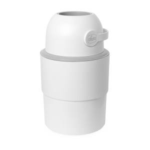 Cos de gunoi pentru scutece Chicco, capacitate 35 scutece, design compact, alb