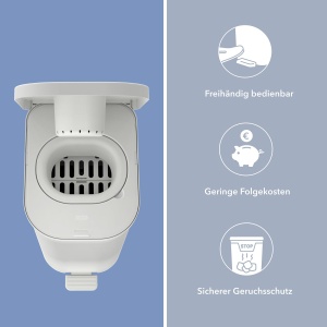 Cos de gunoi pentru scutece Rotho Babydesign YUMA, alb, cu pedala, 30 saci inclusi - Img 3