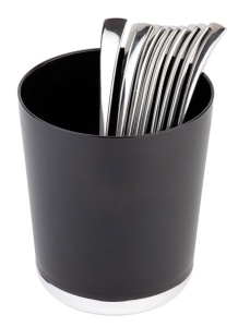Cos de masa APS 20 BASE CHROME, 13 cm, plastic SAN, negru