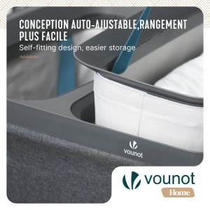 Cos de rufe VOUNOT 150L cu 2 compartimente, capac si saci ajustabili, antracit - Img 4