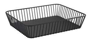 Cos din metal APS 30415 URBAN, 32,5 x 26,5 cm, negru, cu picioare antiderapante