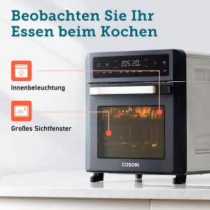 COSORI Air Fryer 12L 11 functii multiple deshidratare functie de impermeabilizare incalzire dubla fereastra de vizualizare Airfryer XXL cuptor cu conv - Img 6