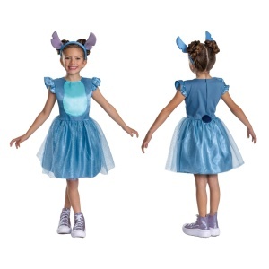 Costum Copii Disney Lilo Stitch cu Stirnband, 4-6 ani, Design Autentic - Img 1