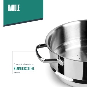 Couscousiera Lacor Basic 32524 Inox 1810 O24cm Compatibila cu masina de spalat vase - Img 5