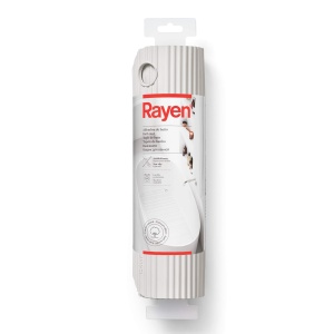 Covoare de baie Rayen, 86x33 cm, din cauciuc natural, anti-derapant, alb
