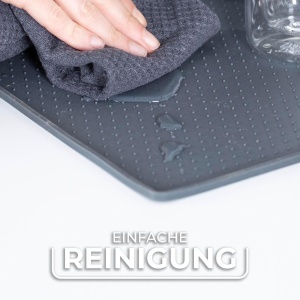 Covoras de bucatarie Vileda 40x60cm silicon alimentar antiderapant rezistent la caldura gri inchis - Img 3