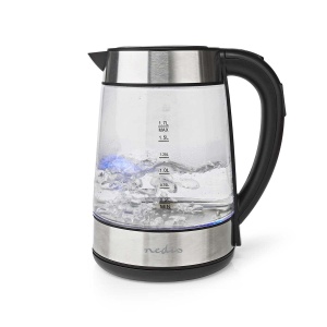 Cratita electrica Nedis 1.7L, 2200W, sticla transparenta - Img 2