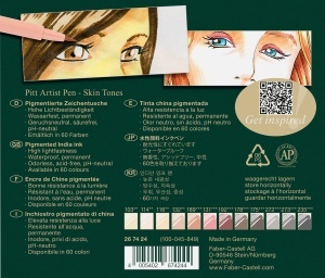 Creion artistic Faber-Castell Pitt Artist Pen, 12 culori, cu varf stabil - Img 4