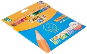 Creion colorat BIC Kids ECOlutions Evolution, 24 culori, bruchsicher, fara lemn - Img 4