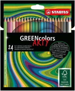 Creion colorat STABILO GREENcolors, 3 mm, din lemn certificat FSC