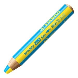 Creion colorat STABILO woody 3 in 1 duo, 10 culori, apa si ceara - Img 2