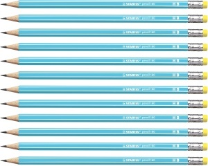 Creion cu radiera STABILO 160, grafit cu bruchsicherheit, 5 culori disponibile
