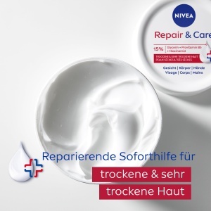 Crema hidratanta NIVEA Repair Care 400ml, pentru piele foarte uscata, cu Glicerina si Provitamina B5 - Img 4