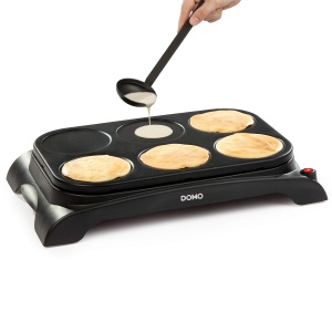 Crepe Maker DOMO DO8709P Pancake Maker 1000W Antiaderent 6 Portii