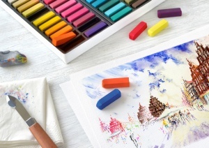 Creta pastel Faber-Castell 128272, mini, 72 culori, seaca, intensa - Img 3
