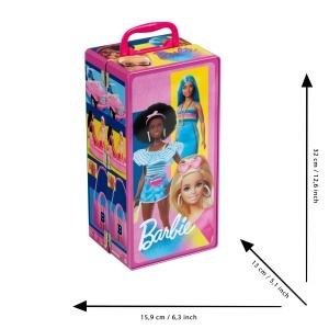 Cufar de haine Theo Klein Barbie cu accesorii, multicolor, pentru 2 papusi - Img 5