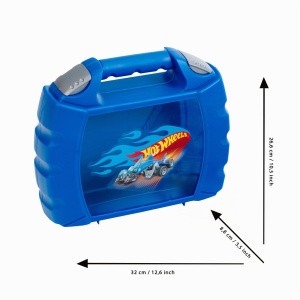 Cufar pentru masini Theo Klein 2823, design Hot Wheels, capacitate 30 masini, cu maner - Img 3