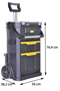 Cufar unelte STANLEY 2in1, 53 x 75.60 x 32 cm, cu roti, organizator detasabil - Img 3