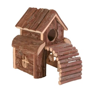 Cuib pentru rozatoare Trixie Haus Finn, 13x20x20 cm, din lemn de rindel