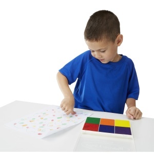 Culori de Stampilat Melissa Doug - Set cu 6 Culoare, Tinta Usor Abasabila - Img 9