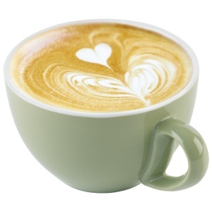 Cupa cappuccino APS 16007, 300 ml, verde, portelan, 10,5 cm