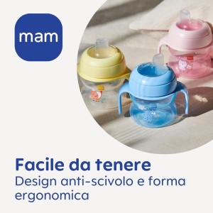 Cupa de invatare MAM Starter Cup, 150 ml, roz, cu manere antiderapante - Img 4