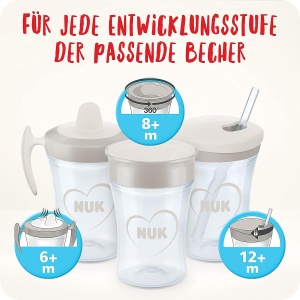 Cupa de invatare NUK Magic Cup, 230 ml, design 360, BPA-free, crab rosu - Img 6