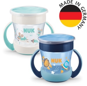 Cupa de invatare NUK Mini Magic Night, 160 ml, design 360, culoare albastra, set 2 bucati - Img 6