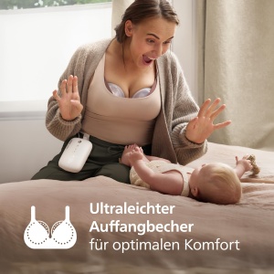 Cupe de picurare duble hands-free Philips Avent, cupe de picurare ultra-usoare si transparente pentru pompa de san electrica, 4 scuturi (2 x 21 mm, 2 x 24 mm), 2 insertii de 19 mm, SCF439/01 - Img 5
