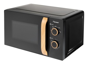 Cuptor cu microunde Bestron AMN200BW 700W 20L 5 trepte de putere Black Wood - Img 2