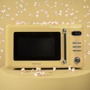 Cuptor cu microunde Cecotec ProClean 5110 Retro Yellow 20L 700W Grill Design Vintage Galben - Img 3