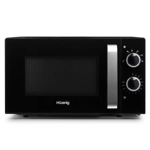 Cuptor cu microunde H.Koenig VIO8 20L negru, design compact, puternic 700 W, placa turnanta 24,5 cm, multifunctional 5 setari de caldura, functie de dezghetare, cronometru de pana la 30 min.