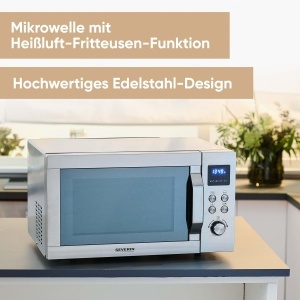 Cuptor cu microunde multifunctional SEVERIN Crispy Wave MW 7982 4-in-1 25L ArgintiuInox - Img 4