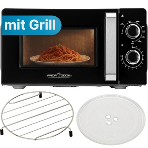 Cuptor cu microunde ProfiCook PC-MWG 1208, 17L, 900W, Negru - Img 2