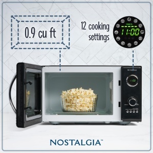 Cuptor cu microunde Retro Nostalgia, 25 litri, 800W, negru - Img 2