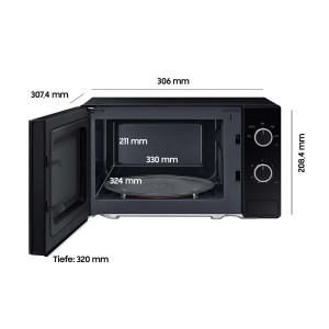 Cuptor cu microunde Samsung MS20A3010ALEG, 700 W, 20 l, Negru - Img 2