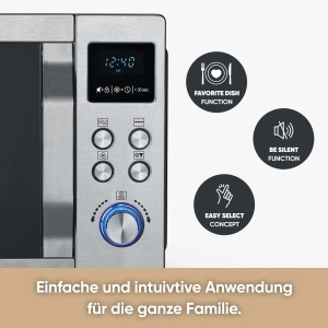 Cuptor cu microunde SEVERIN MW 7774 3-in-1 Grill si Functie Aer Cald Argintiu - Img 3